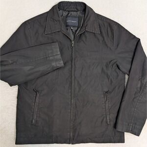 Banana Republic Jacket Mens Sm Black Bomber Full Zip Softshell Classic Coat Y2K